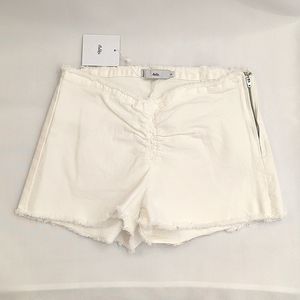 NWT Adika White Ruched Shorts Size Small